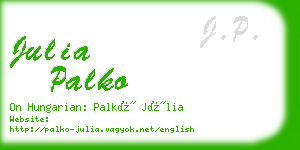 julia palko business card